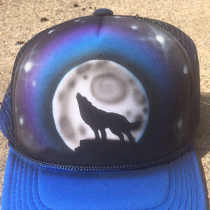 Wolf Moon Airbrush Hat